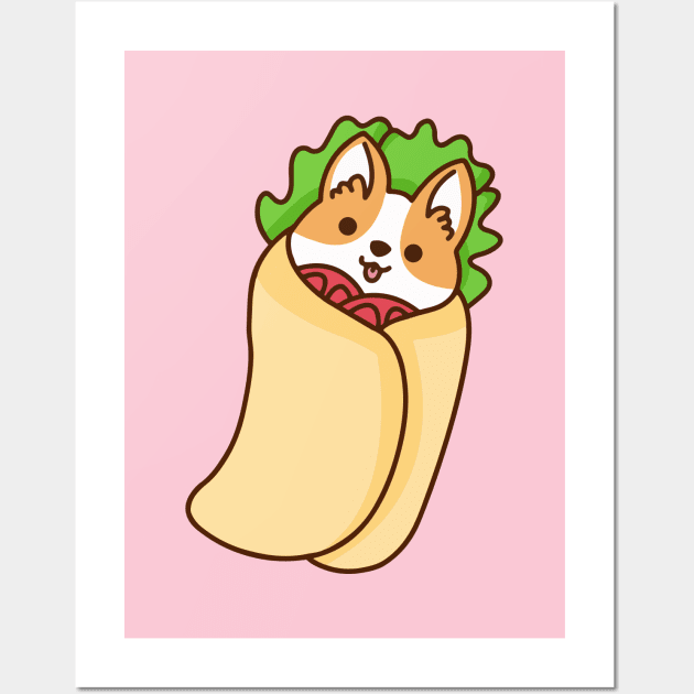 Burrito Corgi Wall Art by mintcorner